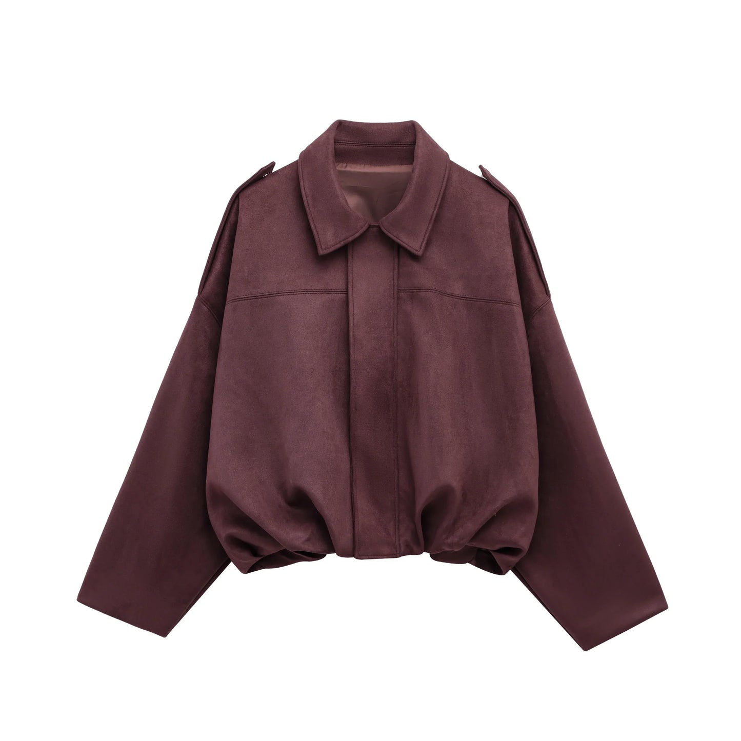 Veste Bomber en Suède pour Femmes | Style Vintage et Confort Ample