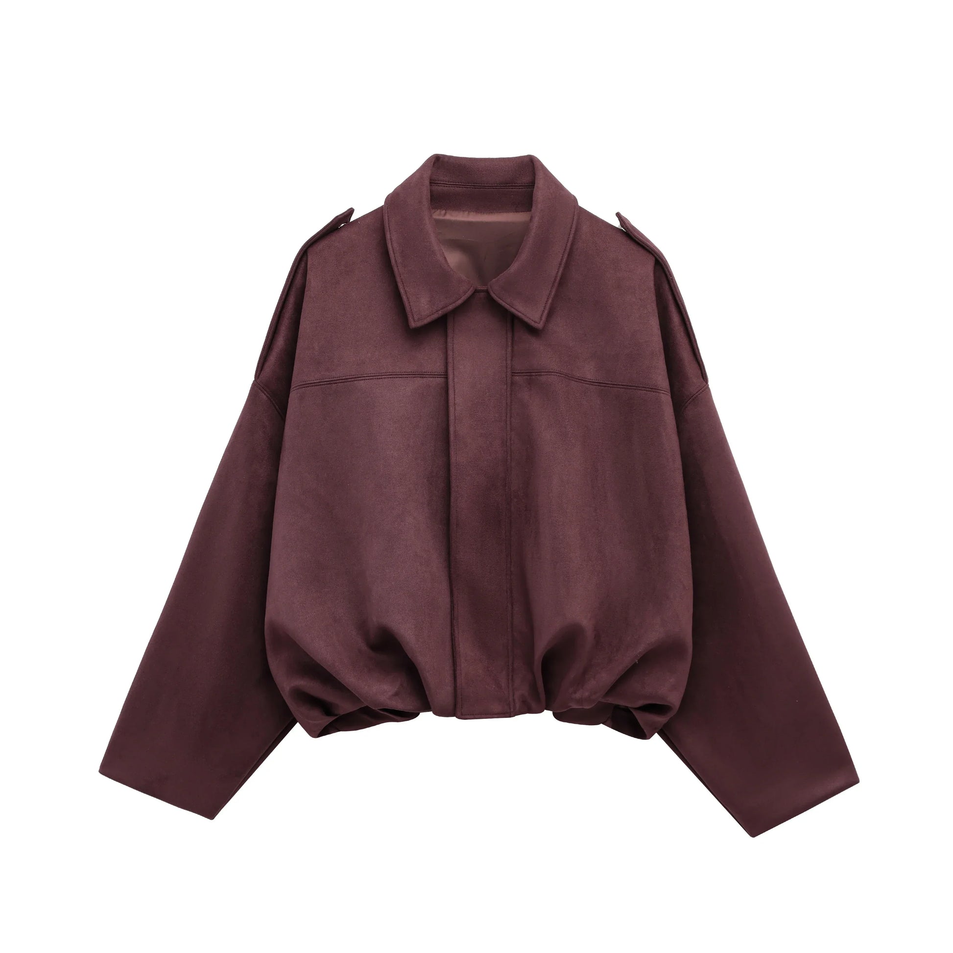Veste Bomber en Suède pour Femmes | Style Vintage et Confort Ample
