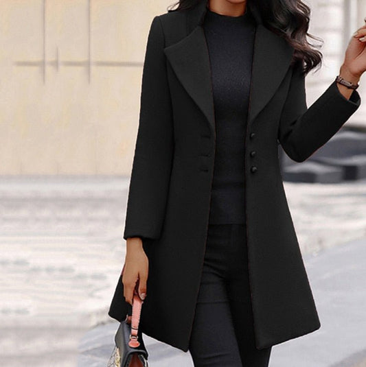 Manteau Femme en Laine Mélangée | Élégant et Sur Mesure pour l'Hiver