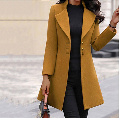 Manteau Femme en Laine Mélangée | Élégant et Sur Mesure pour l'Hiver