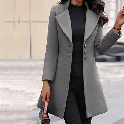 Manteau Femme en Laine Mélangée | Élégant et Sur Mesure pour l'Hiver