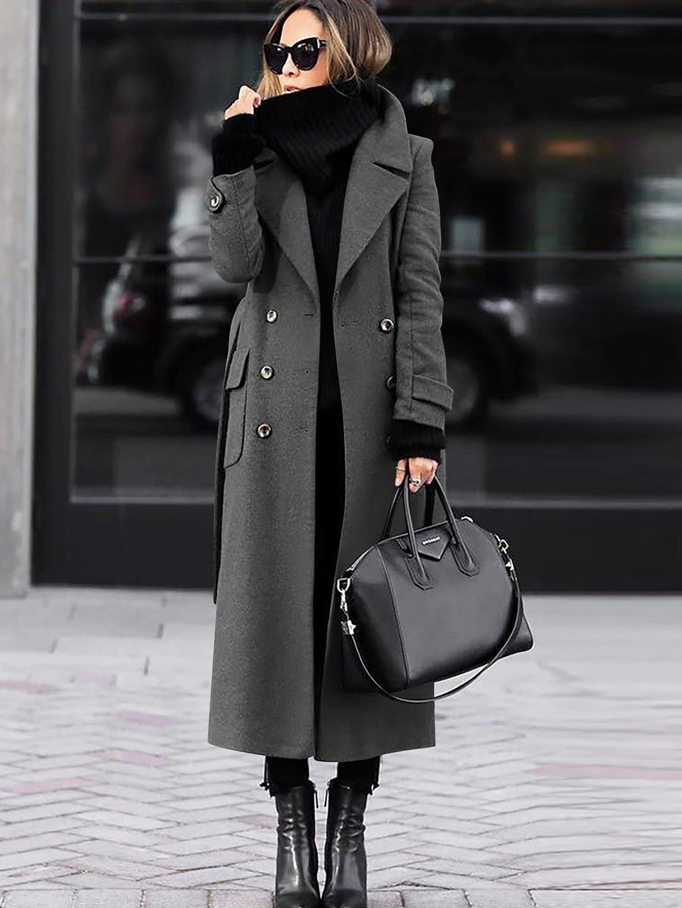 Manteau en Laine pour Femme | Design Double Boutonnage et Élégance Classique