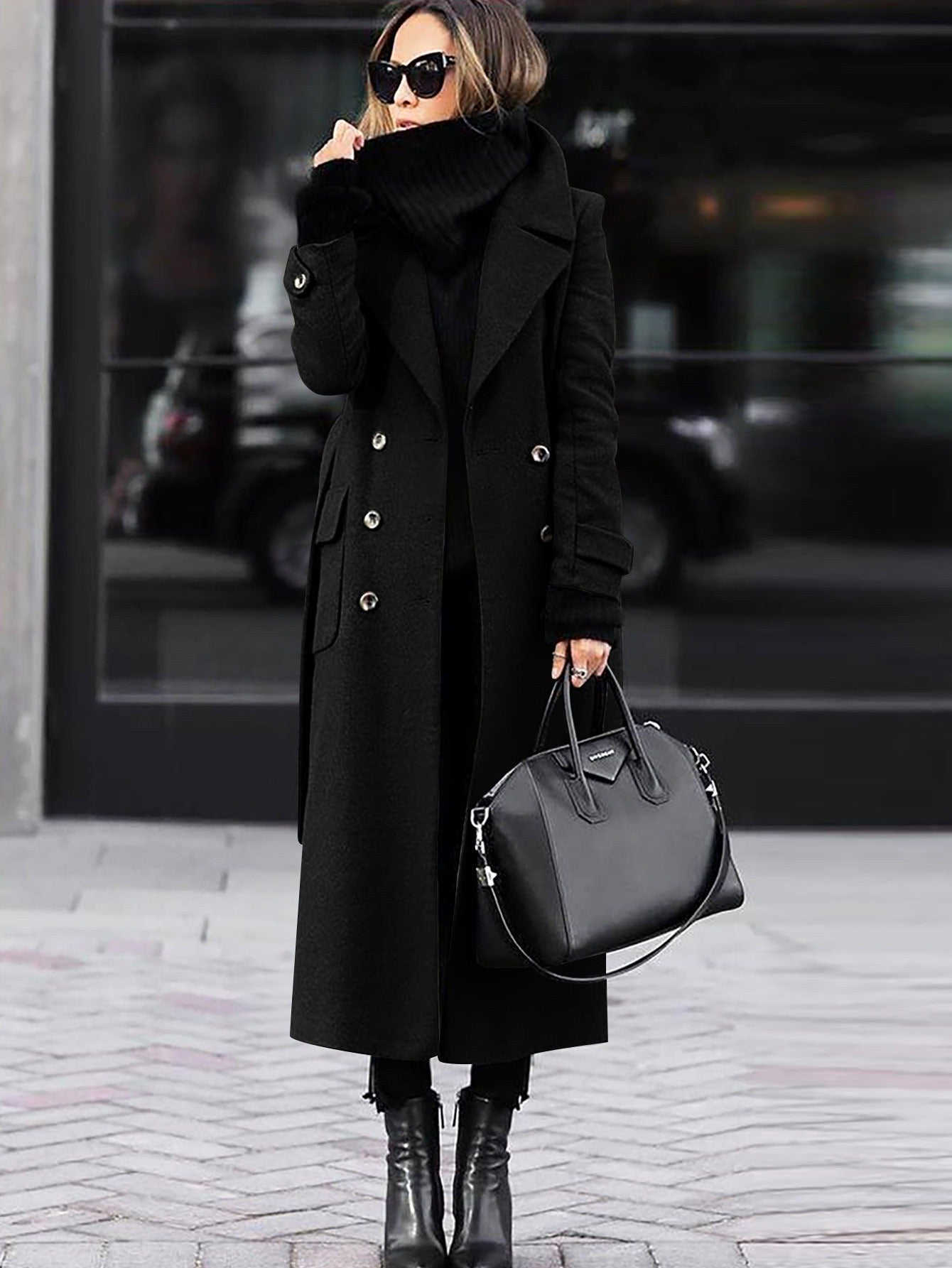 Manteau en Laine pour Femme | Design Double Boutonnage et Élégance Classique