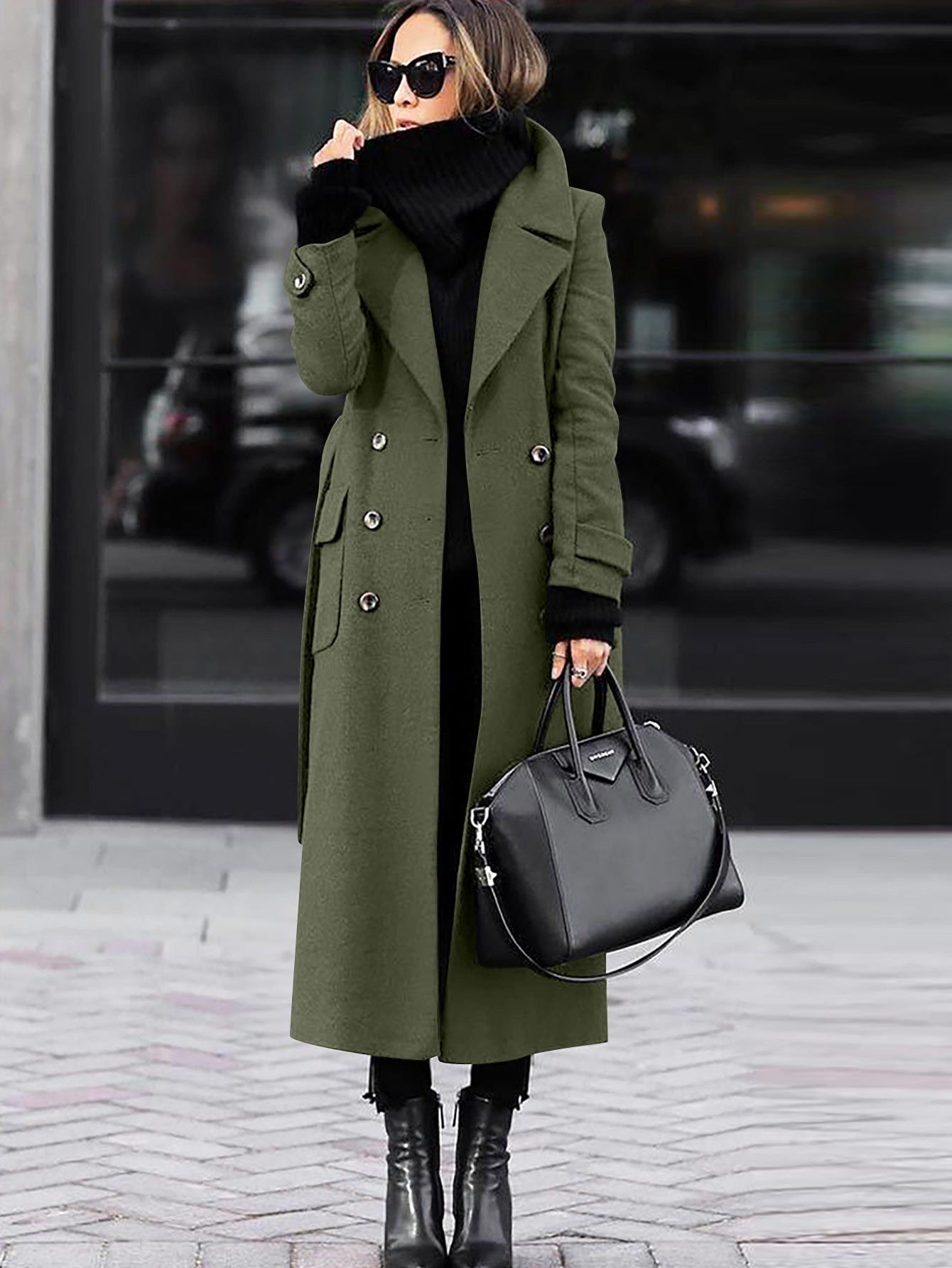 Manteau en Laine pour Femme | Design Double Boutonnage et Élégance Classique