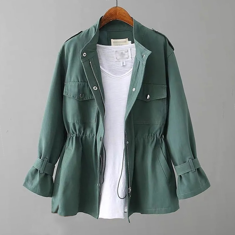 Manteau Trench Femme Chic | Poches à Rabat et Ajustement Slim