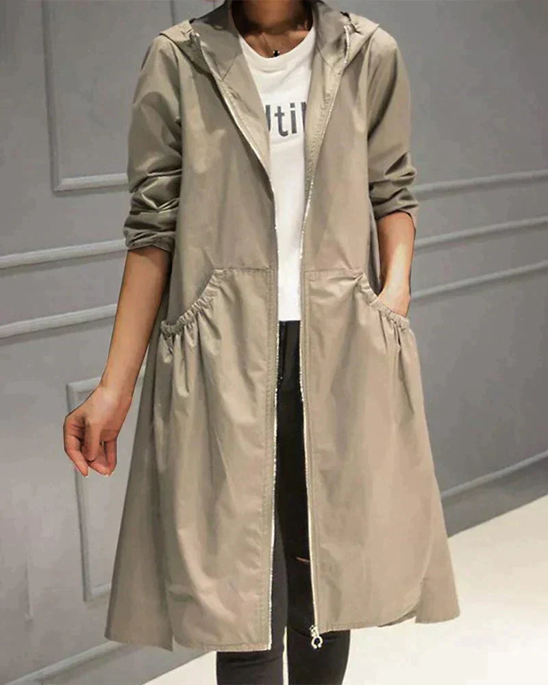 Veste Impermeable pour Femmes | Légère, Longueur Genou, Coupe Décontractée