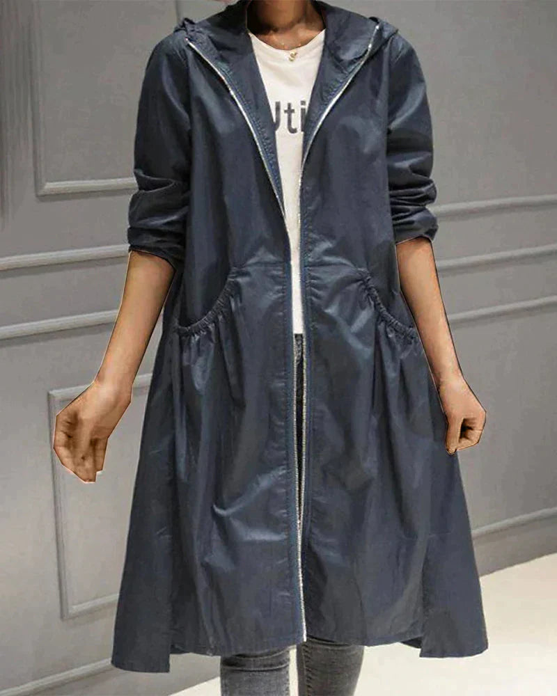 Veste Impermeable pour Femmes | Légère, Longueur Genou, Coupe Décontractée