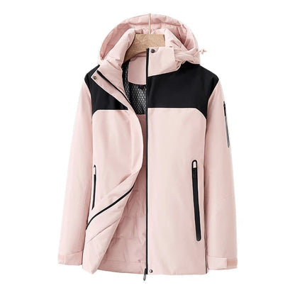 Veste Imperméable pour Femmes | Capuche Détachable et Poches Zippées