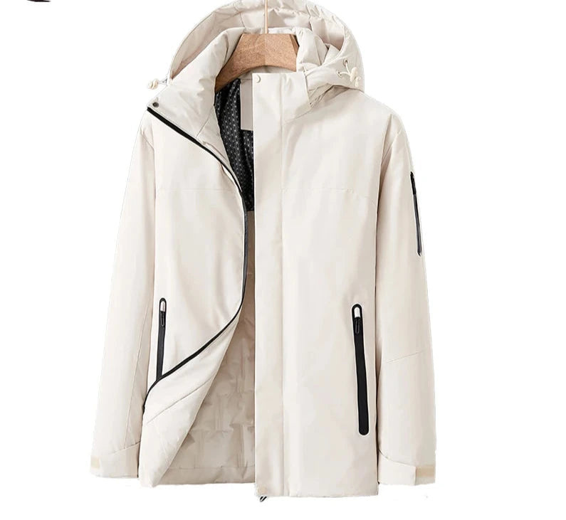 Veste Imperméable pour Femmes | Capuche Détachable et Poches Zippées