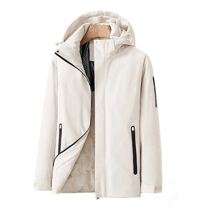 Veste Imperméable pour Femmes | Capuche Détachable et Poches Zippées