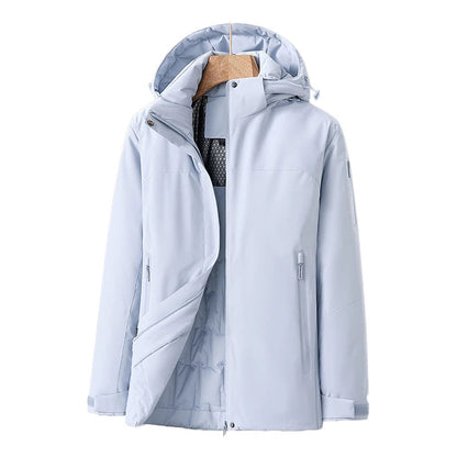 Veste Imperméable pour Femmes | Capuche Détachable et Poches Zippées