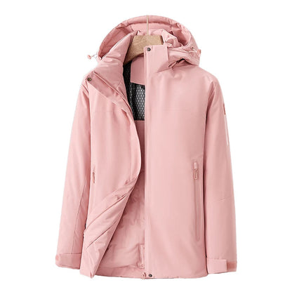 Veste Imperméable pour Femmes | Capuche Détachable et Poches Zippées