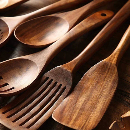 Ustensiles de Cuisine en Teck | Élégance et Durabilité au Quotidien