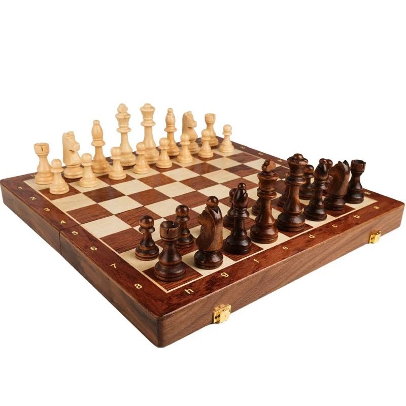 Ensemble d'échecs en Bois Massif | Design Élégant et Durable pour Passionnés