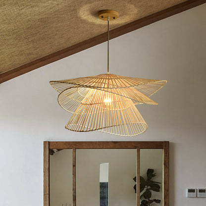 Lampe Suspendue en Rotin Naturel | Élégance et Chaleur pour Votre Intérieur
