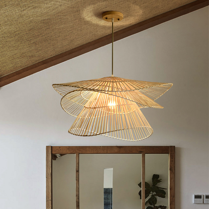 Lampe Suspendue en Rotin Naturel | Élégance et Chaleur pour Votre Intérieur