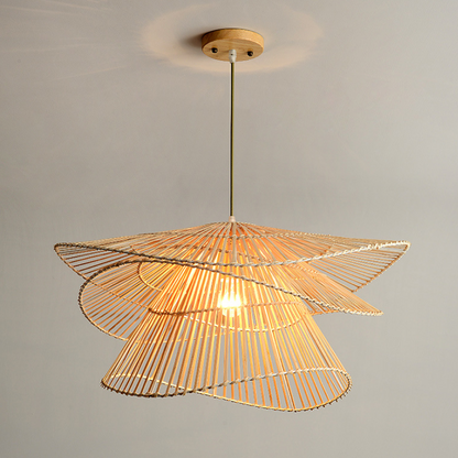 Lampe Suspendue en Rotin Naturel | Élégance et Chaleur pour Votre Intérieur