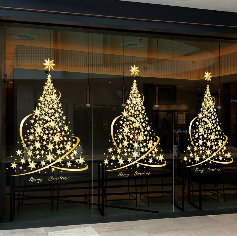 Autocollants de Fenêtre de Noël | Décoration Festive Facile à Appliquer