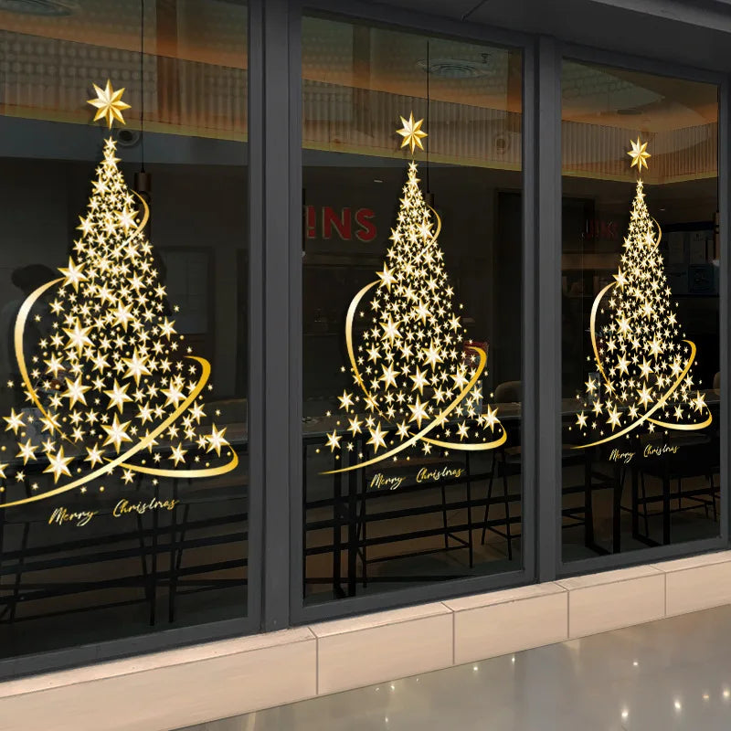 Autocollants de Fenêtre de Noël | Décoration Festive Facile à Appliquer