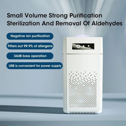 Purificateur d'Air HEPA Compact | Élimine Fumée et Allergènes Efficacement