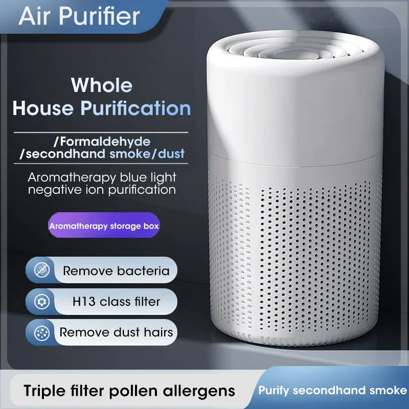 Purificateur d'Air HEPA Compact | Élimine Fumée et Allergènes Efficacement