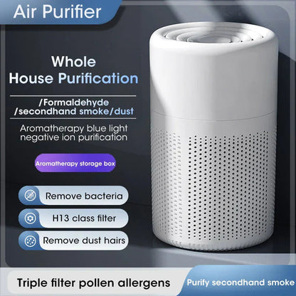 Purificateur d'Air HEPA Compact | Élimine Fumée et Allergènes Efficacement