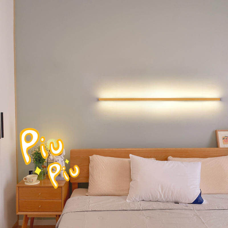 Lampe Murale LED en Bois | Éclairage Ambiant Minimaliste et Chaleureux