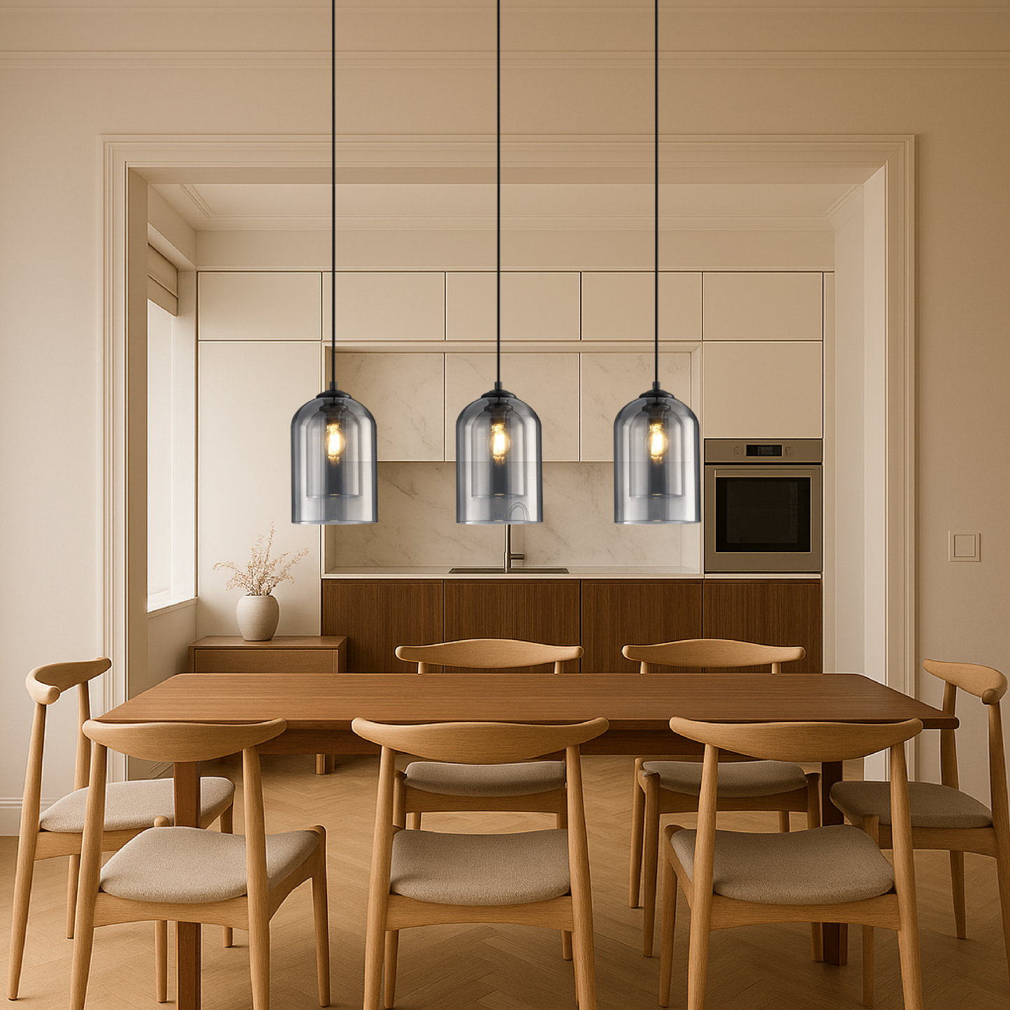 Lampe Suspendue en Verre Minimaliste | Design Élégant et Ambiance Cosy