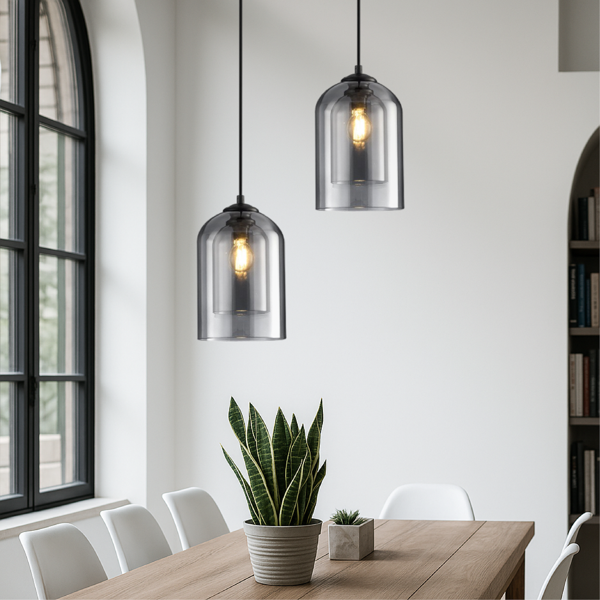Lampe Suspendue en Verre Minimaliste | Design Élégant et Ambiance Cosy