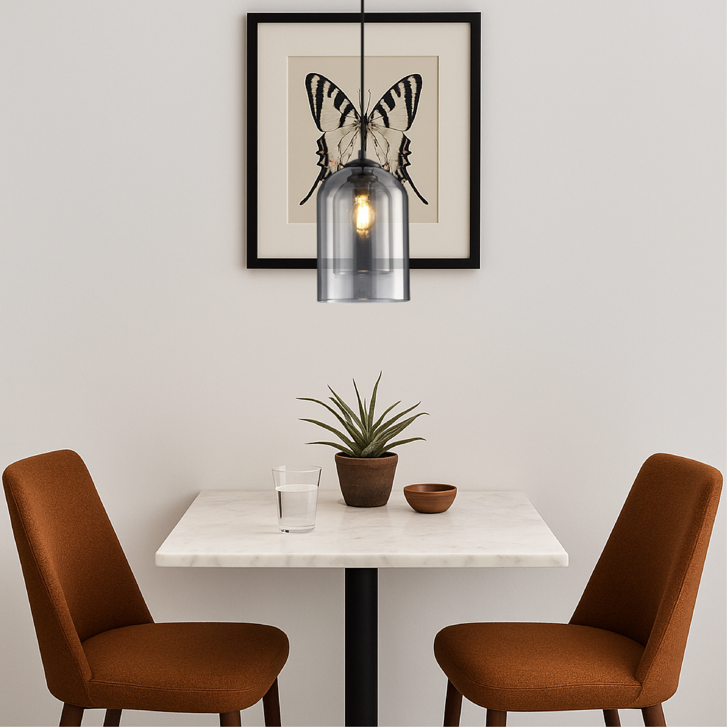 Lampe Suspendue en Verre Minimaliste | Design Élégant et Ambiance Cosy