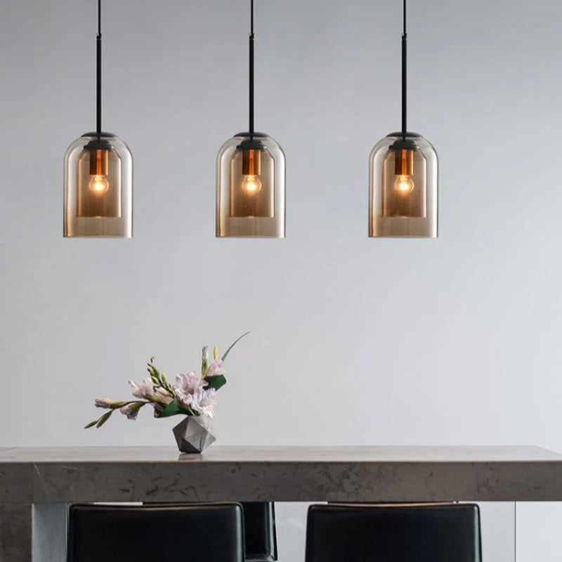 Lampe Suspendue en Verre Minimaliste | Design Élégant et Ambiance Cosy