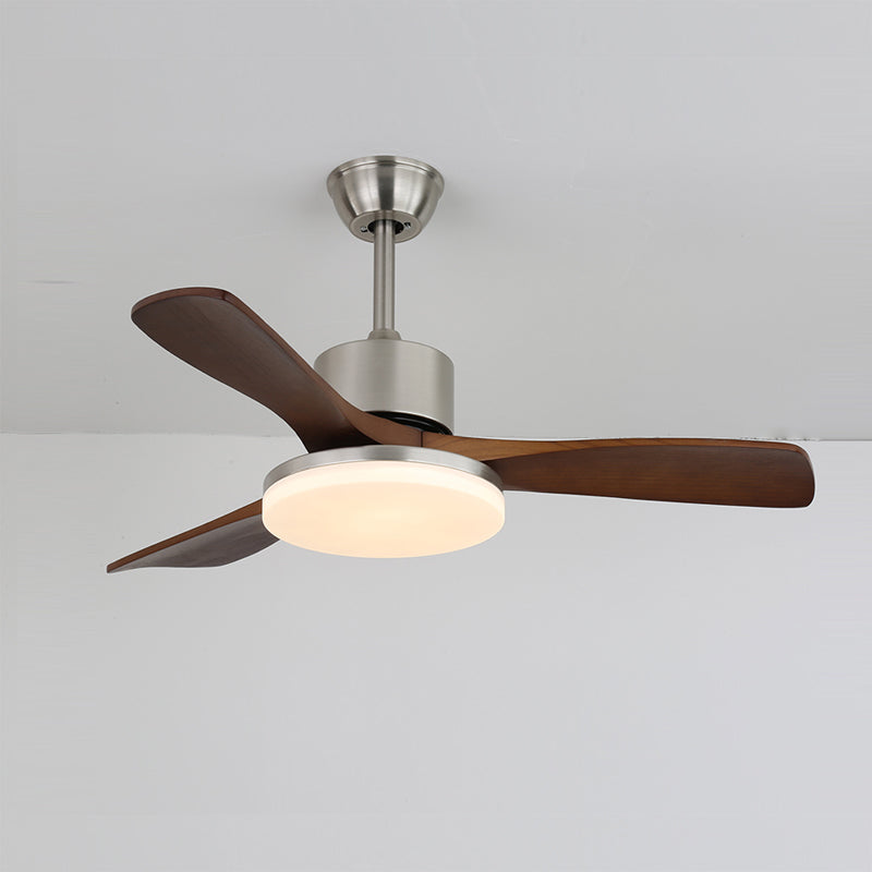 Ventilateur de Plafond en Bois | Élégance Naturelle et Éclairage Doux