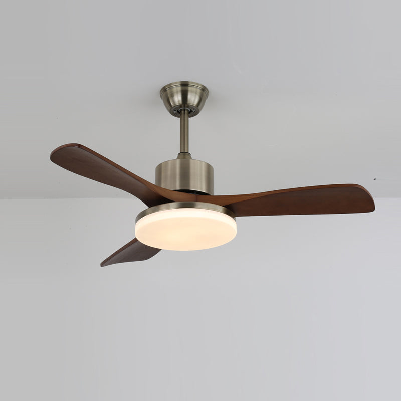 Ventilateur de Plafond en Bois | Élégance Naturelle et Éclairage Doux