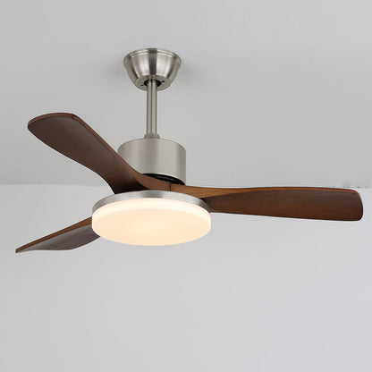 Ventilateur de Plafond en Bois | Élégance Naturelle et Éclairage Doux