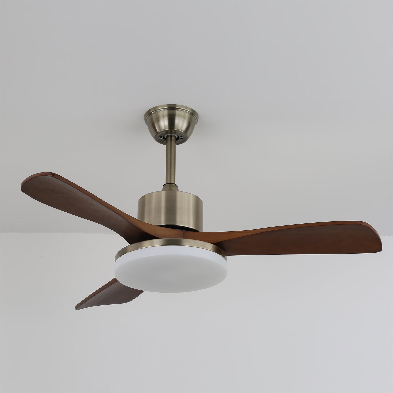 Ventilateur de Plafond en Bois | Élégance Naturelle et Éclairage Doux