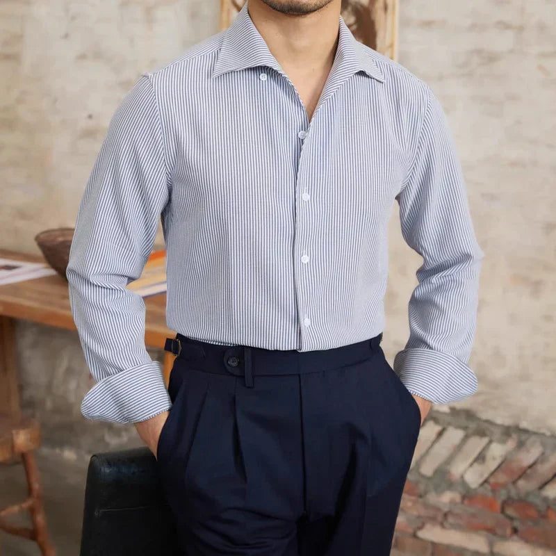 Chemise Ajustée Micro-Carreaux Distinguée | Élégance Classique et Confort Contemporain