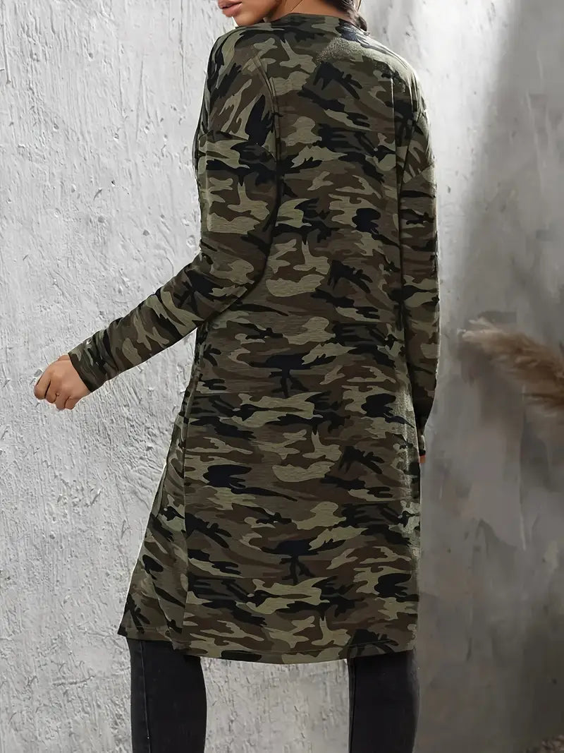 Veste Camouflage Femme | Confort et Style Décontracté avec Poches