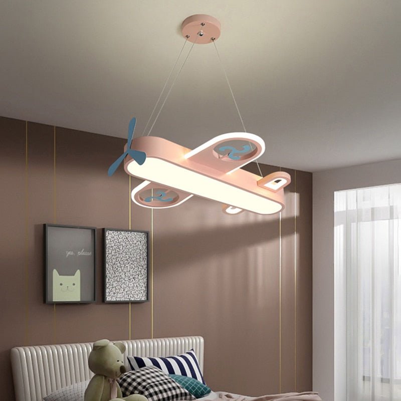 Lustre Pendentif Avion LED | Éclairage Ludique pour Chambre d'Enfant