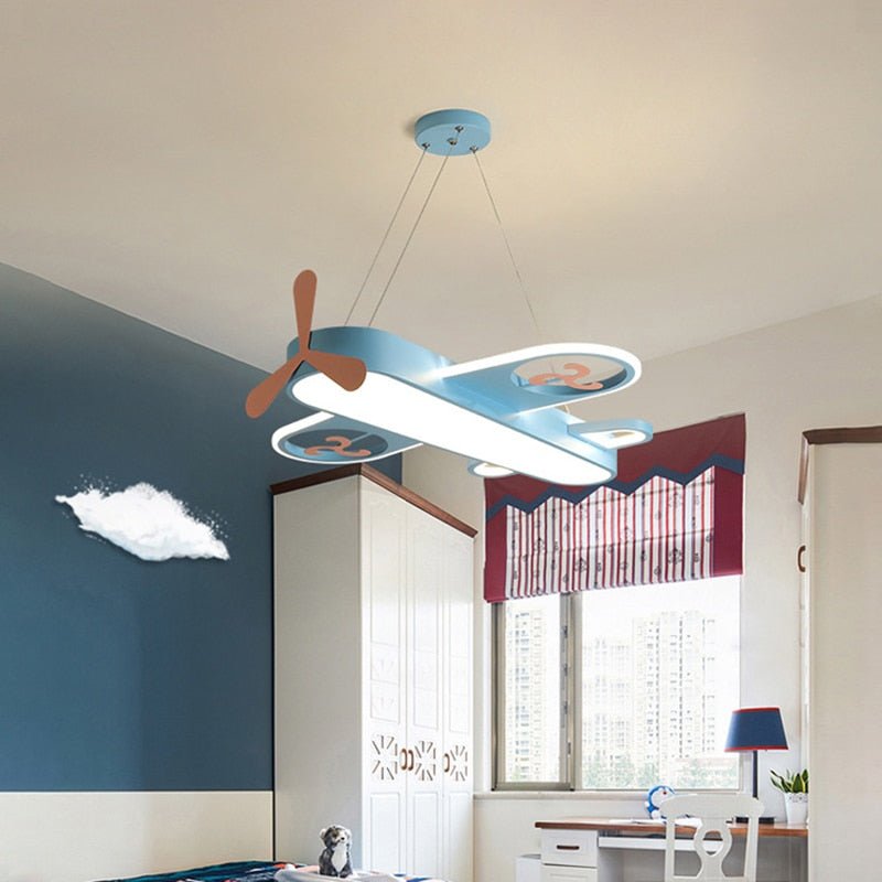 Lustre Pendentif Avion LED | Éclairage Ludique pour Chambre d'Enfant