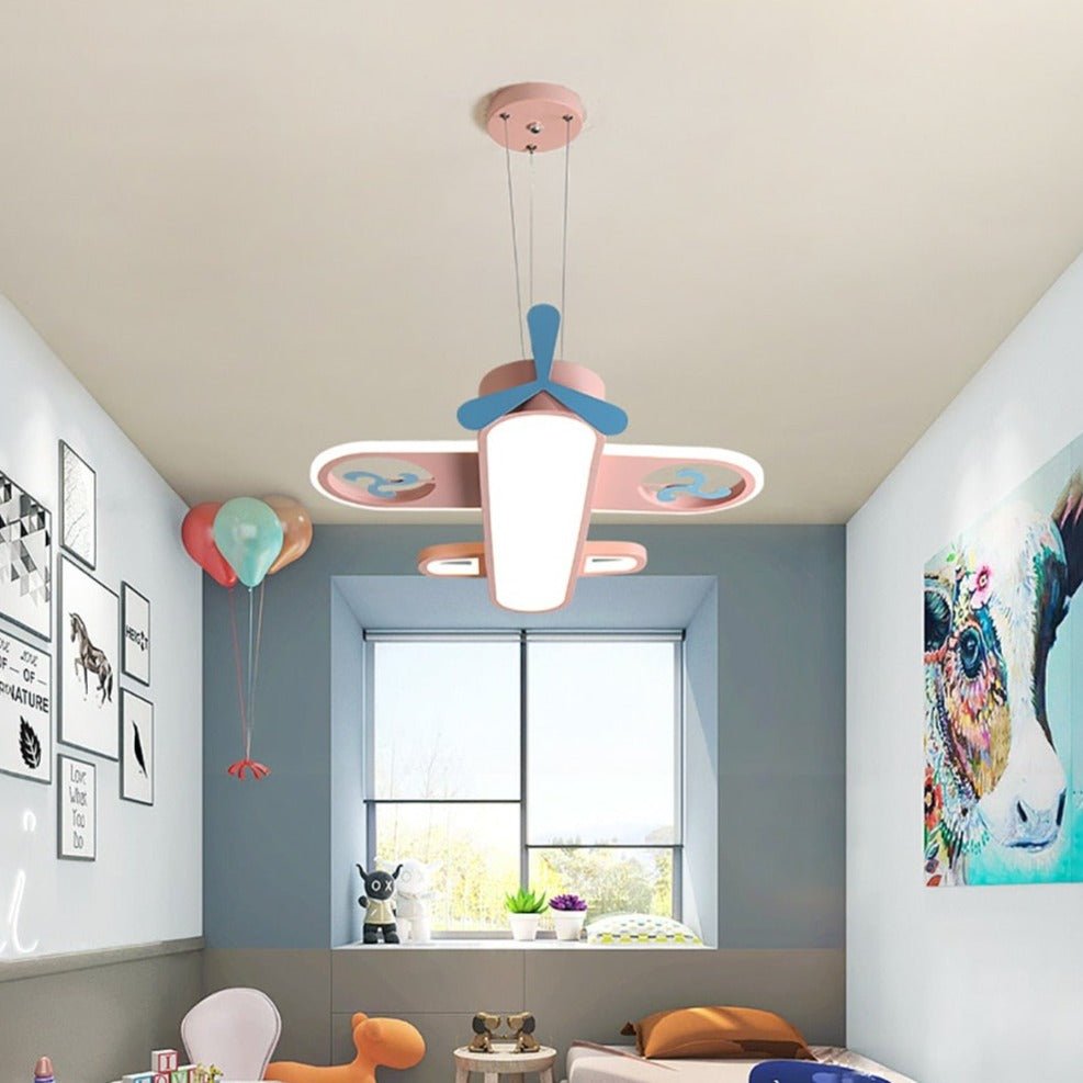 Lustre Pendentif Avion LED | Éclairage Ludique pour Chambre d'Enfant