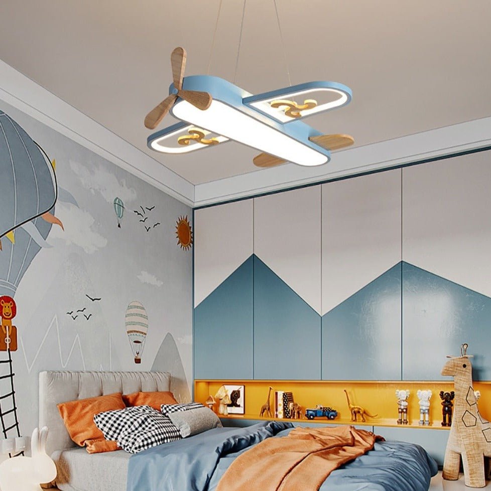 Lustre Pendentif Avion LED | Éclairage Ludique pour Chambre d'Enfant