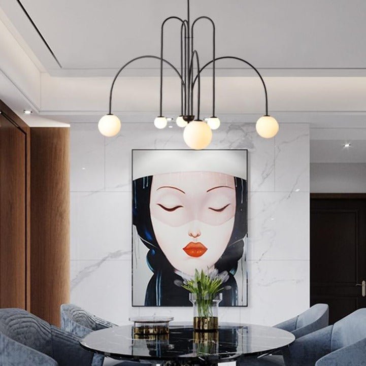 Lustre Courbé Moderne en Fer | Élégance et Durabilité pour Votre Intérieur
