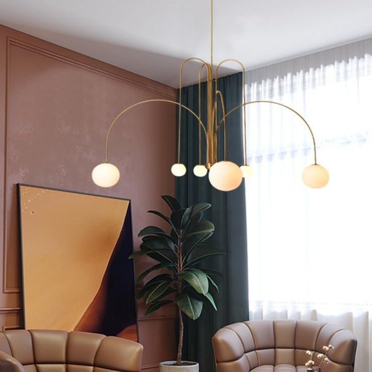 Lustre Courbé Moderne en Fer | Élégance et Durabilité pour Votre Intérieur