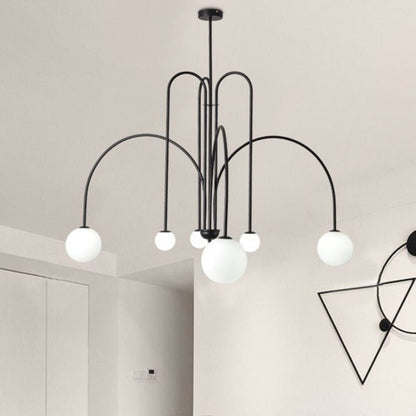 Lustre Courbé Moderne en Fer | Élégance et Durabilité pour Votre Intérieur