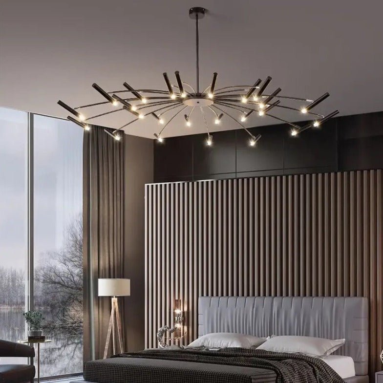Lustre LED Moderne avec Têtes Réglables | Élégance et Efficacité Énergétique