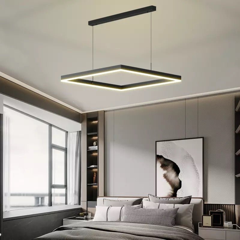 Lustre LED Dimmable Élégant | Design Contemporain et Fonctionnalité Pratique