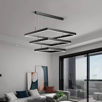 Lustre LED Dimmable Élégant | Design Contemporain et Fonctionnalité Pratique