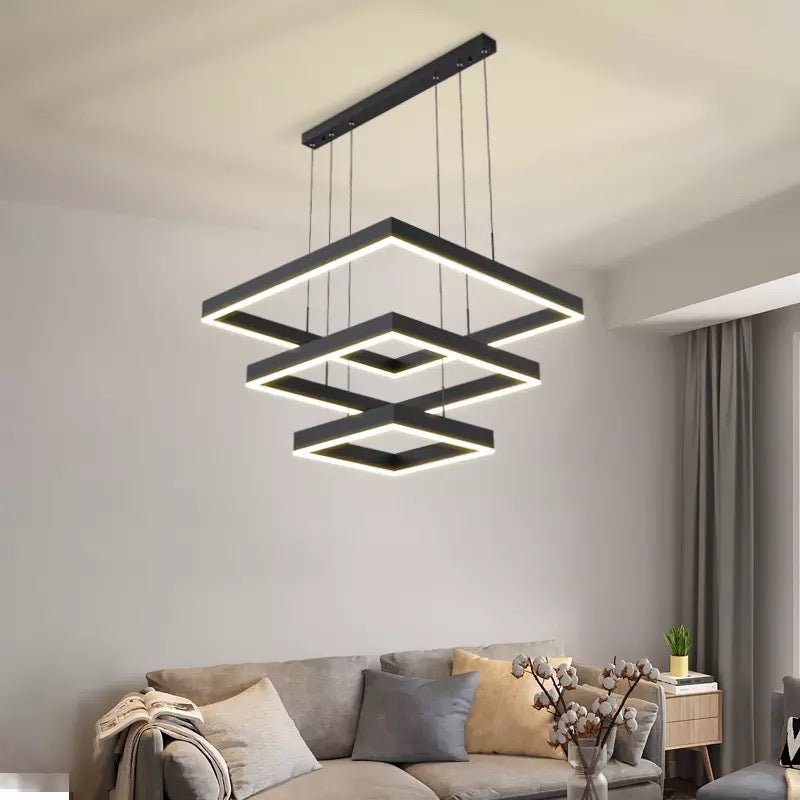 Lustre LED Dimmable Élégant | Design Contemporain et Fonctionnalité Pratique