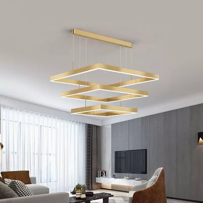 Lustre LED Dimmable Élégant | Design Contemporain et Fonctionnalité Pratique