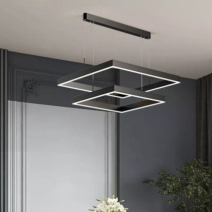 Lustre LED Dimmable Élégant | Design Contemporain et Fonctionnalité Pratique
